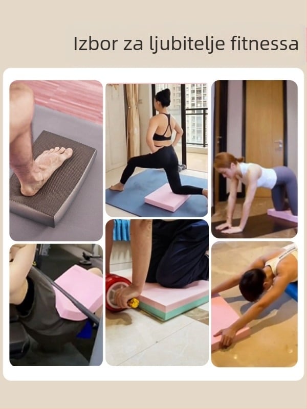Mekana podloga za ravnotežu, ravna podloga za potporu, rehabilitacijska stabilna podloga za laktove, mekani kolaps, mekana sofa, protuklizna prostirka za trening jezgre kod kuće