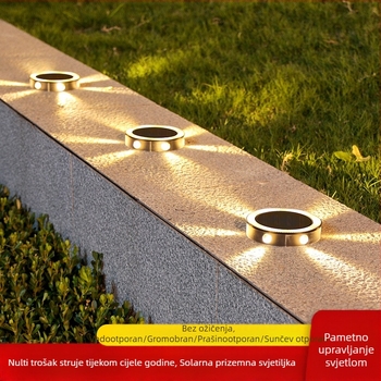 Solarna LED podzemna svjetiljka za vanjsku upotrebu, vodootporna plastična vrtna dekoracija, uzemljena svjetiljka, travnjak, krajolik, ukopana svjetiljka, super svijetla