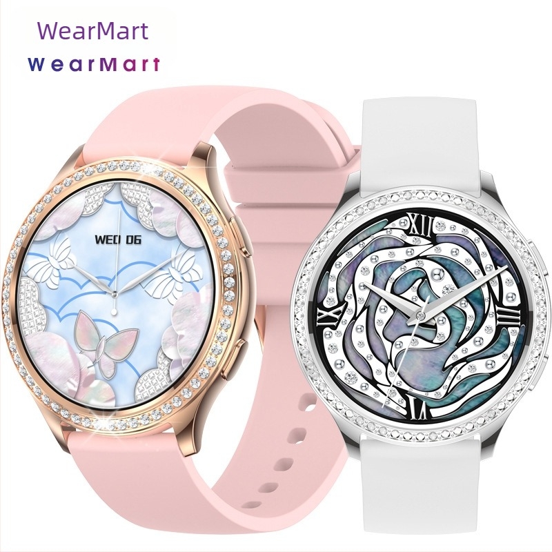 Lagani luksuzni ženski dijamantni AK53 pametni sat 1,32 inča Bluetooth poziv otkucaji srca zdravi sportski prekogranična vanjska trgovina japanski