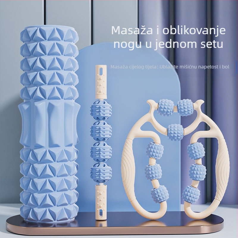 Pomoćni alat za vježbanje nogu s pjenastim valjkom i masažom – fitness oprema za masažu i yogu