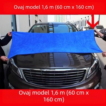 Veliki ručnik za pranje automobila, krpa za ručnike za automobile, produžena upijajuća zadebljana velika krpa za čišćenje automobila bez dlačica, baršunasta
