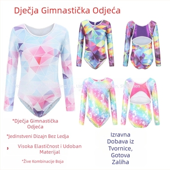 Dječja gimnastička odjeća Dugi rukavi Bronzirajuća plesna odjeća Djevojačka baletna odjeća Dječja gimnastička odjeća s otvorenim leđima Odjeća za trening Dječje uske hlače