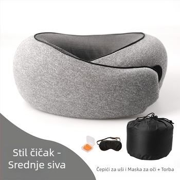 Prekogranični Amazon veleprodaja memorijske pjene visoke kvalitete jastuk u obliku slova U može se pohraniti jastuk u obliku slova U za vrat putovanja zrakoplov jastuk za spavanje