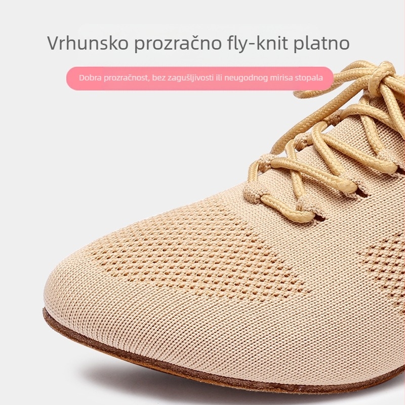 Jazz plesne cipele za žene i odrasle, prozračne baletne cipele, cipele za učitelje s mekim potplatom, veleprodaja plesnih cipela