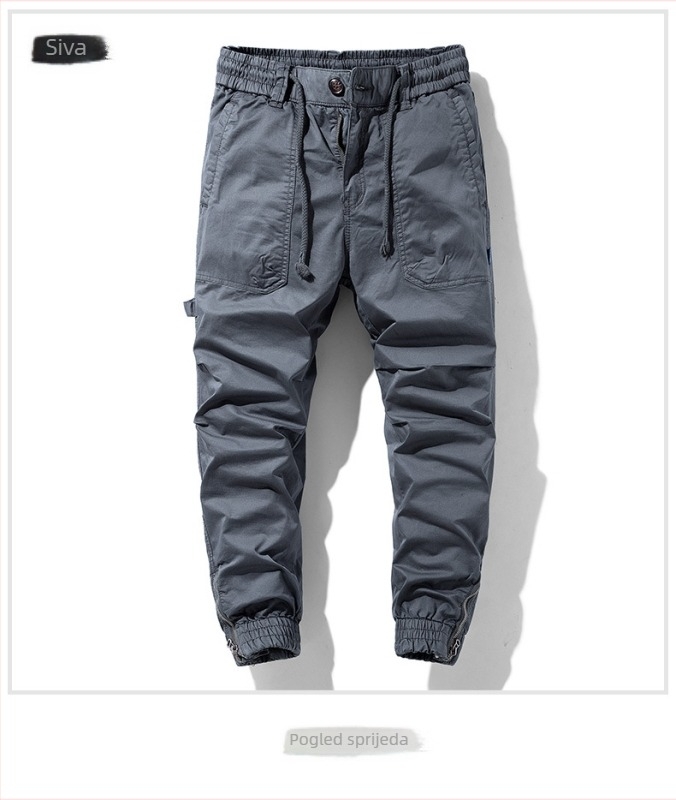 Amazon casual hlače muške jesenske oprane sportske hlače kamuflažne ravne kombinezone s više džepova muške casual hlače