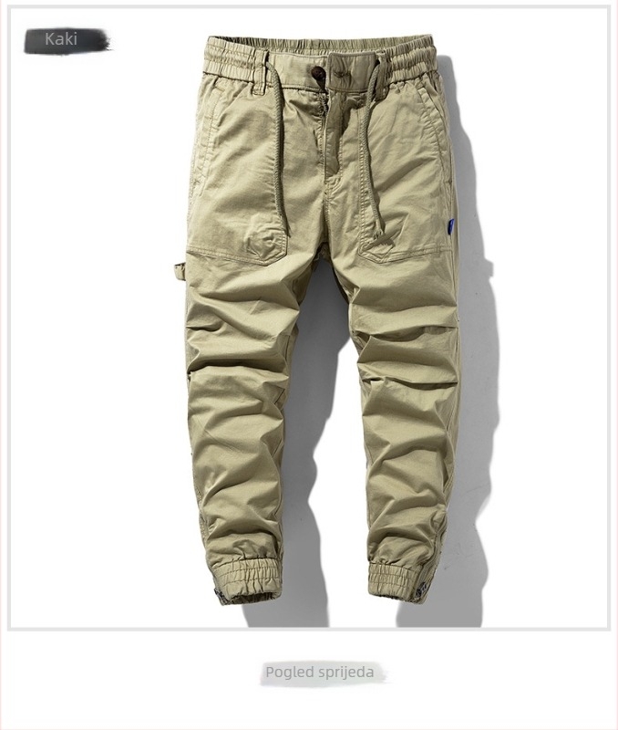 Amazon casual hlače muške jesenske oprane sportske hlače kamuflažne ravne kombinezone s više džepova muške casual hlače