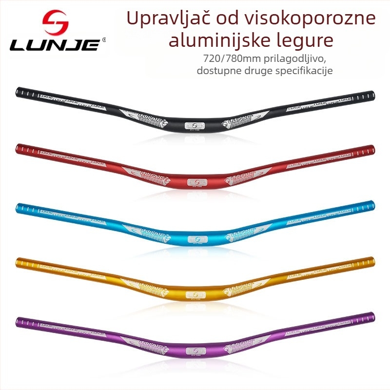 Upravljač bicikla za brdski bicikl, horizontalna ručka, cestovni bicikl, sklopiva ručka za bicikl, horizontalna aluminijska legura, ravna ručka 31,8 mm, progutajuća ručka