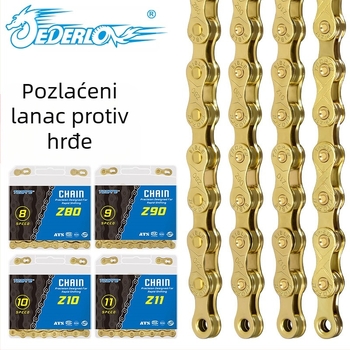 TOOPRE brdski bicikl zlatni lanac cestovni bicikl 8 brzina 9 10 11S lanac s promjenjivom brzinom potpuno obložen antikorozivnim premazom