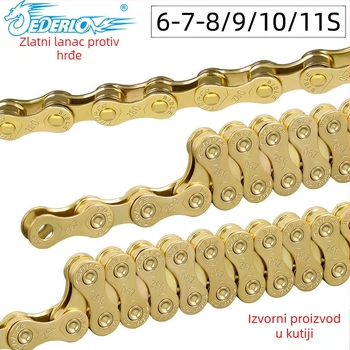 TOOPRE brdski bicikl zlatni lanac cestovni bicikl 8 brzina 9 10 11S lanac s promjenjivom brzinom potpuno obložen antikorozivnim premazom