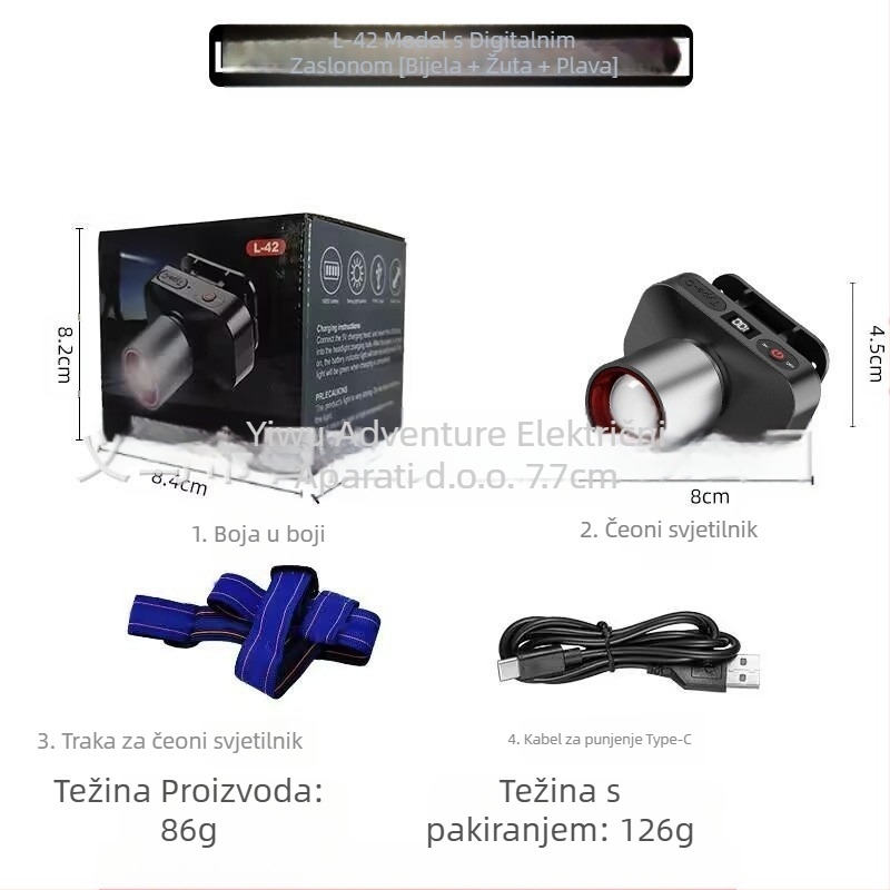 U ime eksplozije snažnog svjetla, inteligentne indukcijske višenamjenske vanjske noćne svjetiljke za ribolov dugog dometa, prijenosne punjive radne rudarske svjetiljke