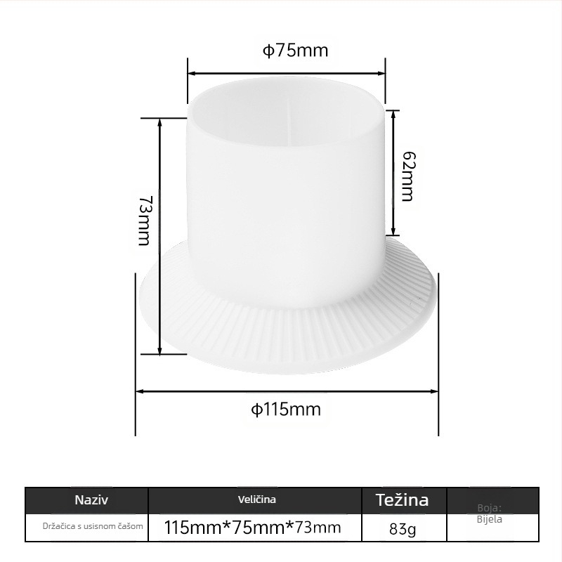 Držač za čaše za kampere, pribor za brodove, jahte, ribolov, prostor za brodove, držač za gumene vakuumske čaše za automobil, držač za čaše za vodu