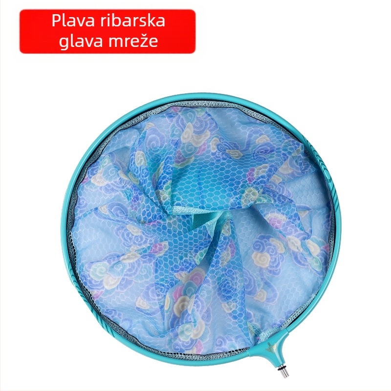 Natjecateljska karbonska mrežasta glava bez udice, crna jama, ultra lagana titanijeva legura, čvrsta, produbljena torba za ribarsku mrežu