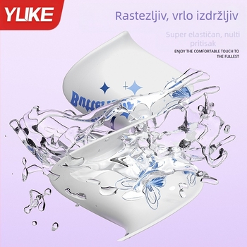 Silikonska kapa za plivanje za žene, vodootporna, otporna na klor, za dugu kosu, za veće veličine, zaštita za uši za odrasle i muškarce, s dvostranim tiskom