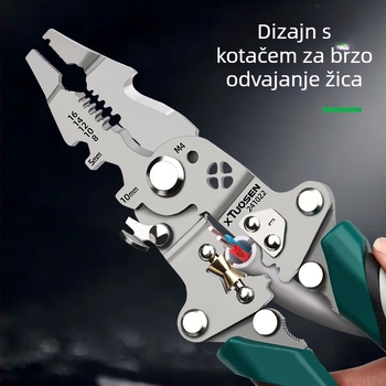 Tuosen kliješta za skidanje izolacije s preklopnih vodova, višenamjenska kliješta za rezanje vodova, specijalna kliješta za električare, kliješta za skidanje izolacije