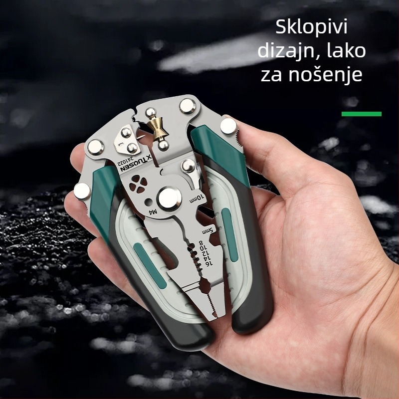 Tuosen kliješta za skidanje izolacije s preklopnih vodova, višenamjenska kliješta za rezanje vodova, specijalna kliješta za električare, kliješta za skidanje izolacije