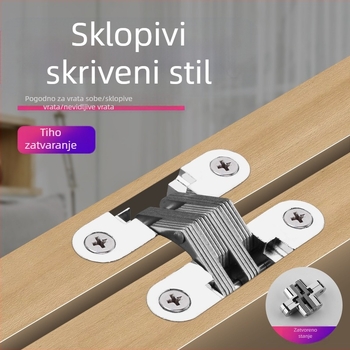 Skrivena križna šarka od legure cinka s ravnim šarkama šarka za blagovaonski stol sklopiva vrata blagovaonskog stola ormarić skrivena šarka veleprodaja