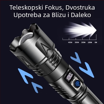 Prekogranična aluminijska legura LED jako svjetlo punjiva vanjska svjetiljka sigurnosni čekić kućna višenamjenska prijenosna svjetiljka