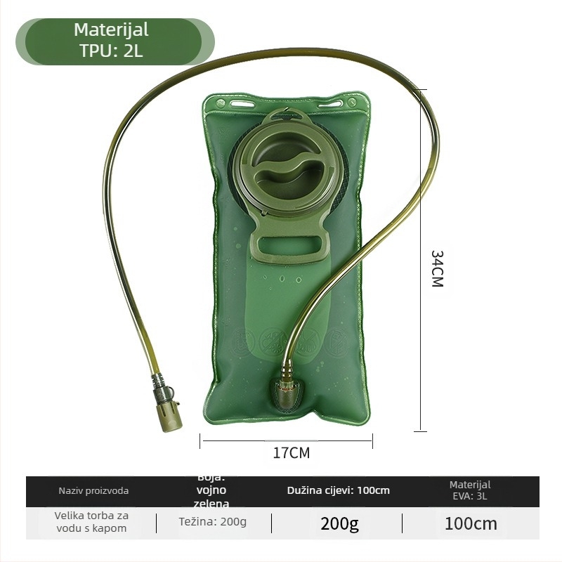 Prijenosna sklopiva torba za pitku vodu za vanjsku upotrebu, biciklizam, kampiranje, planinarenje, trčanje, veliki kapacitet, sportska torba za pohranu vode