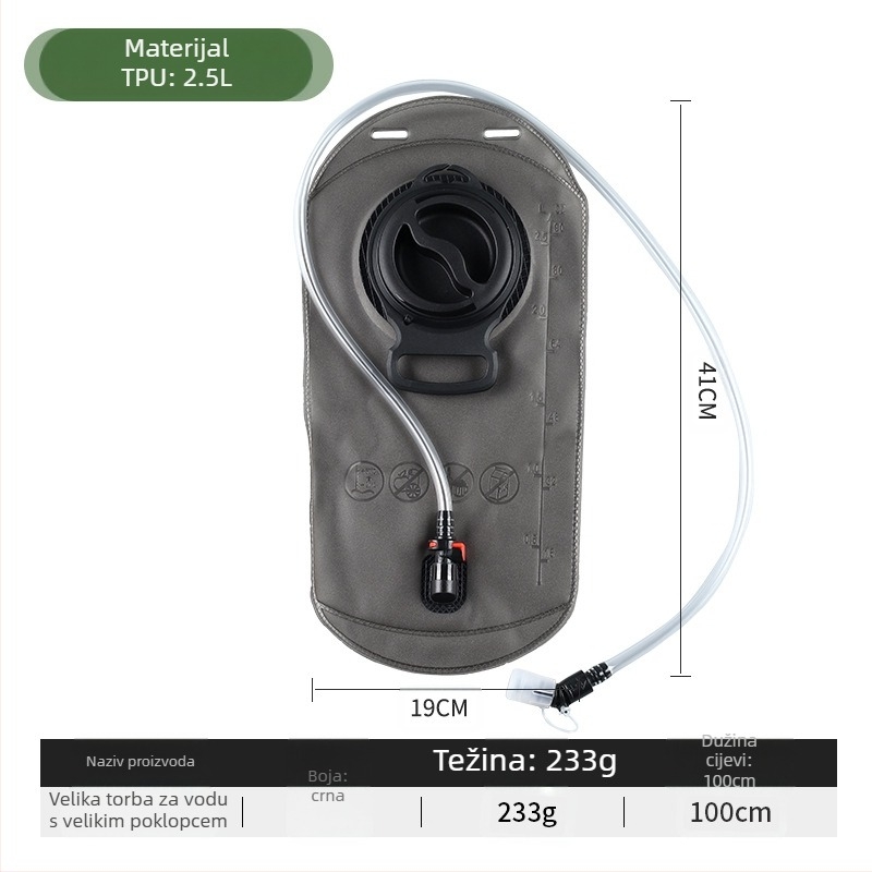 Prijenosna sklopiva torba za pitku vodu za vanjsku upotrebu, biciklizam, kampiranje, planinarenje, trčanje, veliki kapacitet, sportska torba za pohranu vode