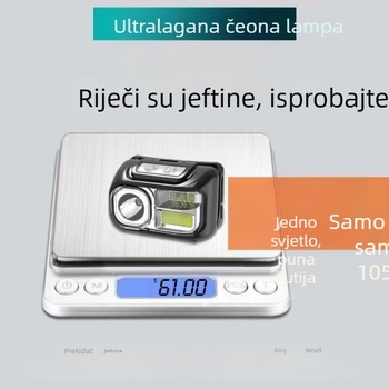LED noćno svjetlo za ribolov sa senzorom za prednje svjetlo protiv komaraca, montirano na glavu, ultra svijetlo crveno svjetlo za ribolov, punjivo vanjsko osvjetljenje