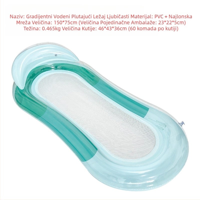 Napuhavanje za odrasle, plutajuća i odvodna viseća ležaljka, plutajući krevet s crtanim životinjama, plutajući nosač s jednorogom, prsten za plivanje za odrasle