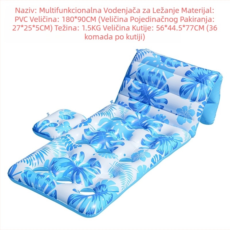 Napuhavanje za odrasle, plutajuća i odvodna viseća ležaljka, plutajući krevet s crtanim životinjama, plutajući nosač s jednorogom, prsten za plivanje za odrasle