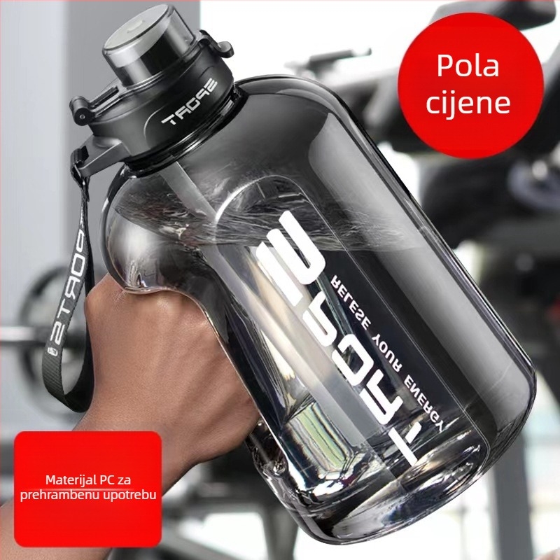 Boca za vodu velikog kapaciteta, vrč za vodu za sportove na otvorenom, prijenosna plastična boca za vodu velikog kapaciteta za muškarce i žene studente