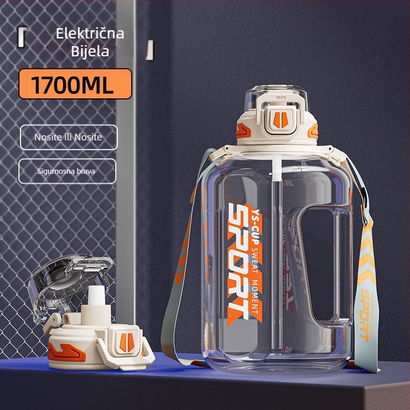 Boca za vodu velikog kapaciteta, vrč za vodu za sportove na otvorenom, prijenosna plastična boca za vodu velikog kapaciteta za muškarce i žene studente