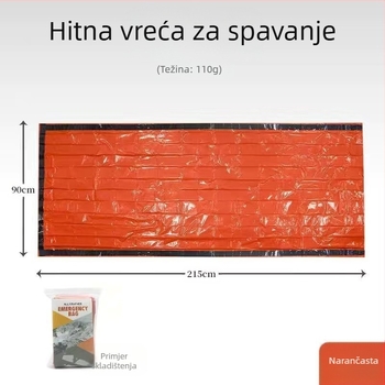 Vanjska prijenosna samovozeća tura, jedna hitna termalna vreća za spavanje, reflektirajuća vreća za preživljavanje u hitnim slučajevima, kampiranje prekogranično, izvorna tvornica