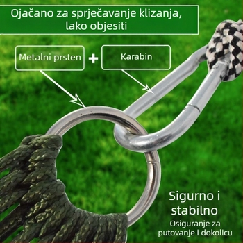 Viseća mrežasta viseća mreža od ledene svile, vanjska ljuljačka, krevet na drvetu, viseći mrežasti krevet za spavanje, ljetni krevet za ljuljanje odraslih, viseći konopac za dvostruko korištenje