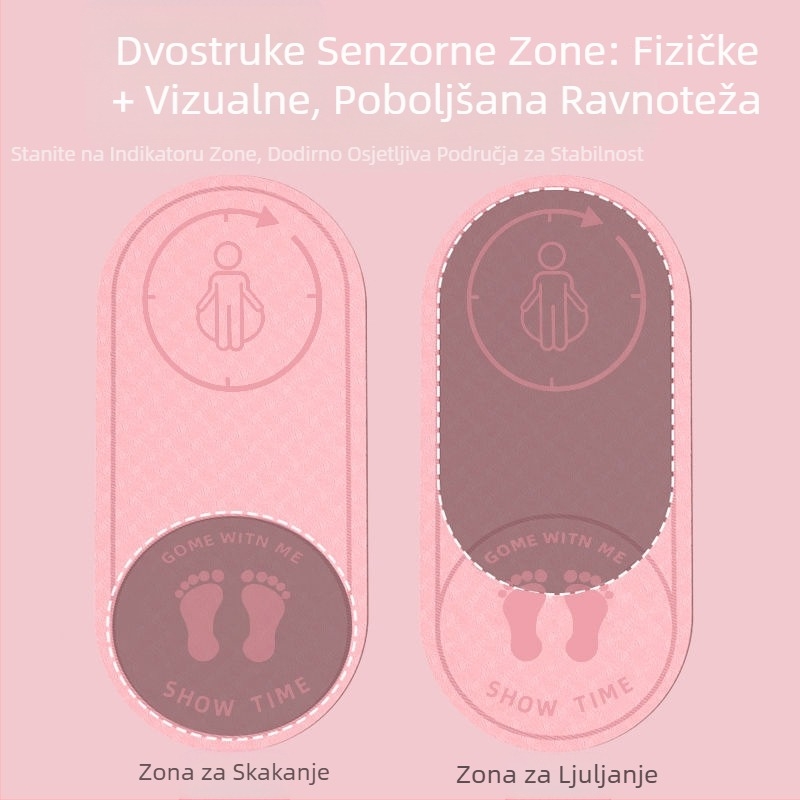 TPE prostirka za jogu, plesna posebna zadebljana ovalna nijema protuklizna prostirka za preskakanje užeta, sportska fitness prostirka za preskakanje užeta s velikim užetom