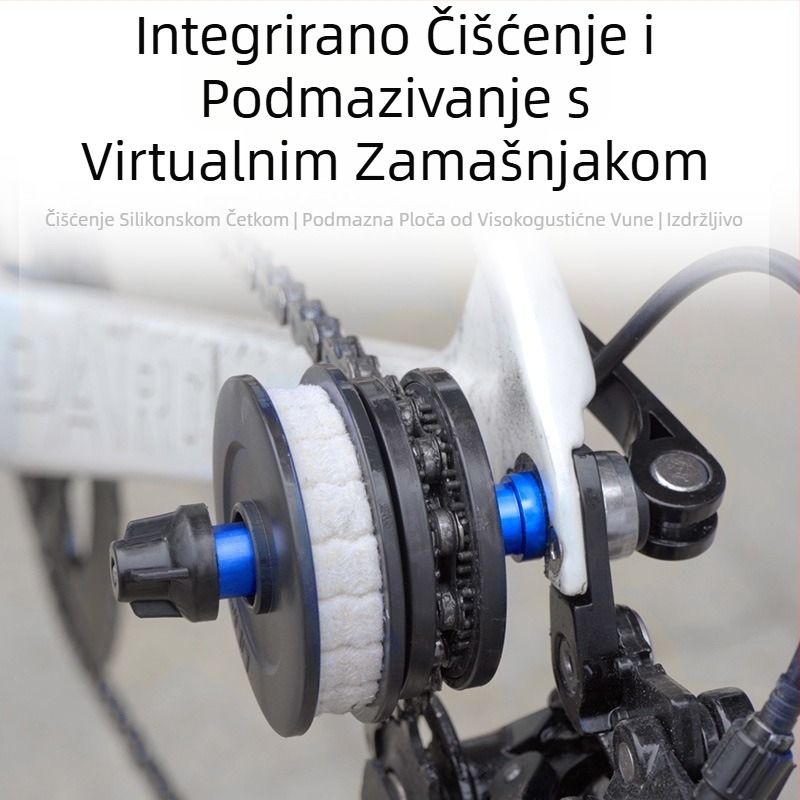 Držač lanca virtualni zamašnjak bicikla za pranje lanca brdskog i cestovnog bicikla i dovod ulja integrirani uređaj za fiksiranje lanca s dvostrukim diskom