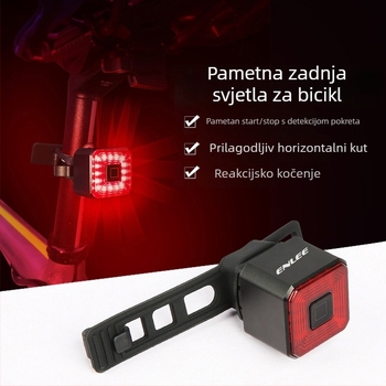 enlee biciklističko stražnje svjetlo kočnice pametno stražnje svjetlo punjenje LED vodootporno noćno svjetlo upozorenja oprema za vožnju