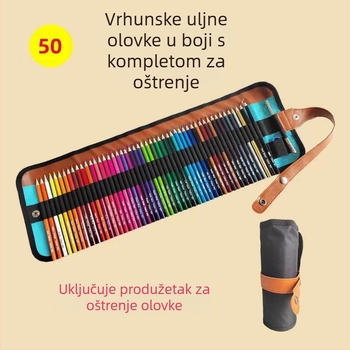 Rupa rola olovka za zavjesu platnena pernica velikog kapaciteta za učenike, djecu, umjetničko crtanje, skiciranje u boji, olovna torba za slikanje, višebojna