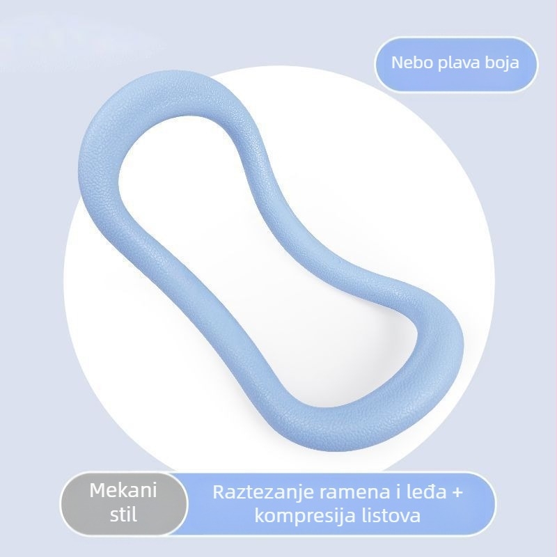 Prsten za jogu s otvorenim ramenima i leđima, prsten za istezanje i opuštanje u fitnessu, pilates TPR prsten za istezanje meke fascije, prsten za fitness