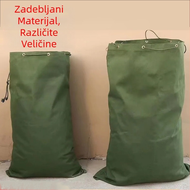 Iznimno veliki kapacitet debele platnene torbe, torba za ekspresni prijenos, logistički transport, torba za odjeću, jaka kvadratna torba za pohranu