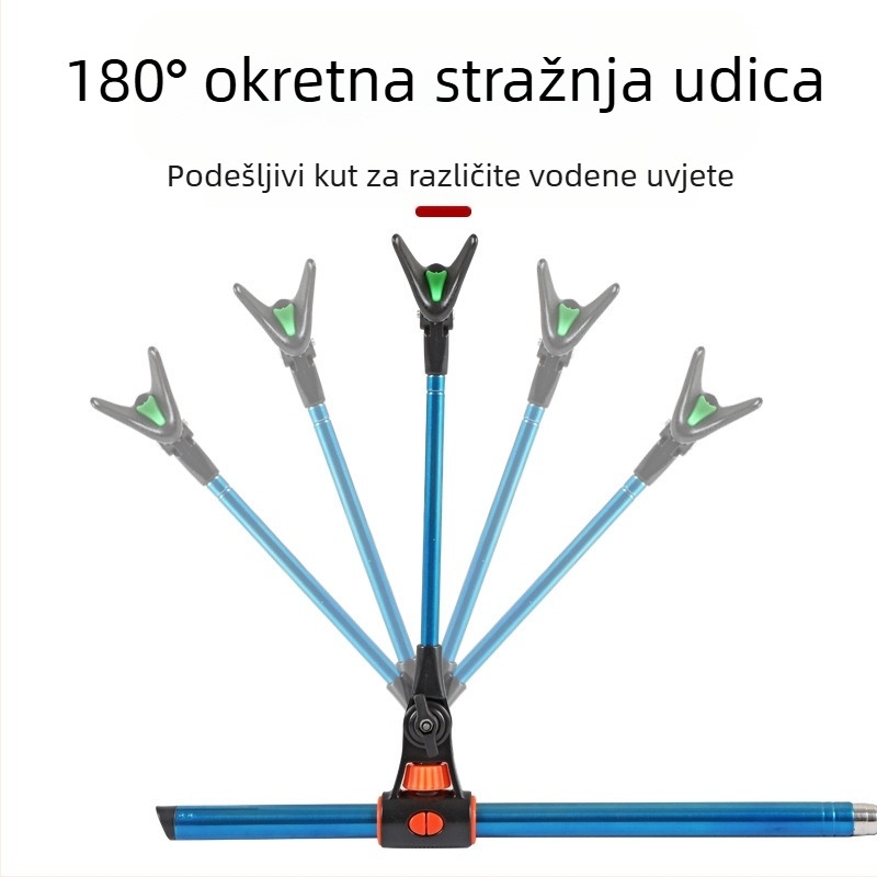 Nosač štapa za pecanje u boji, uvlačiva rotirajuća kutija za pecanje, ručni nosač štapa, nosač baterije od nehrđajućeg čelika, nosač štapa za pecanje