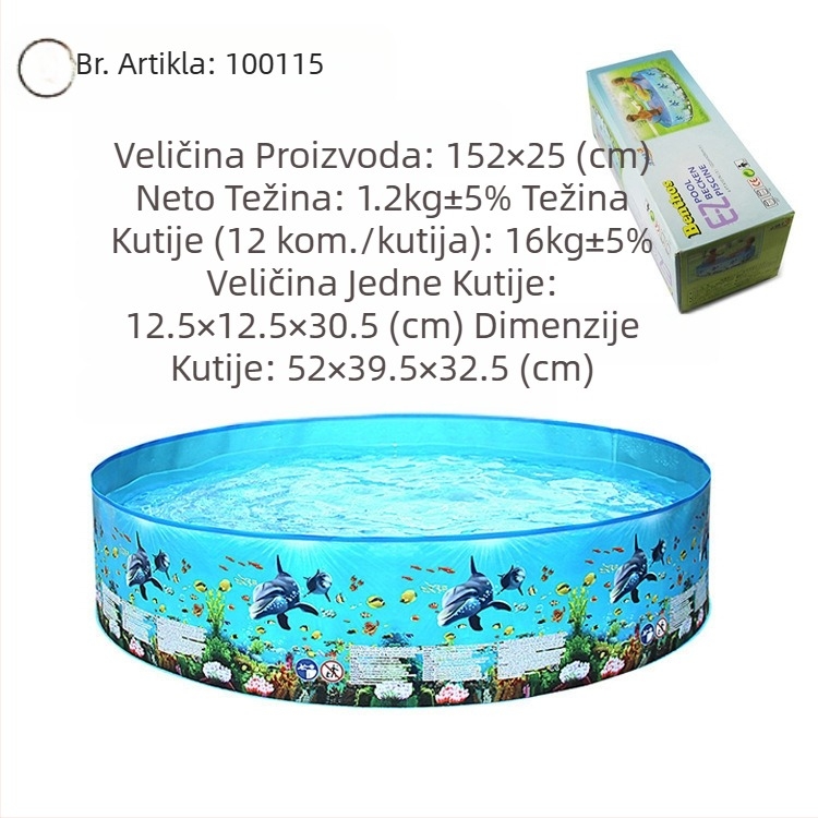 Veliki vanjski napuhani bazen, kućni okrugli bazen, dječji unutarnji sklopivi bazen, generacija kose