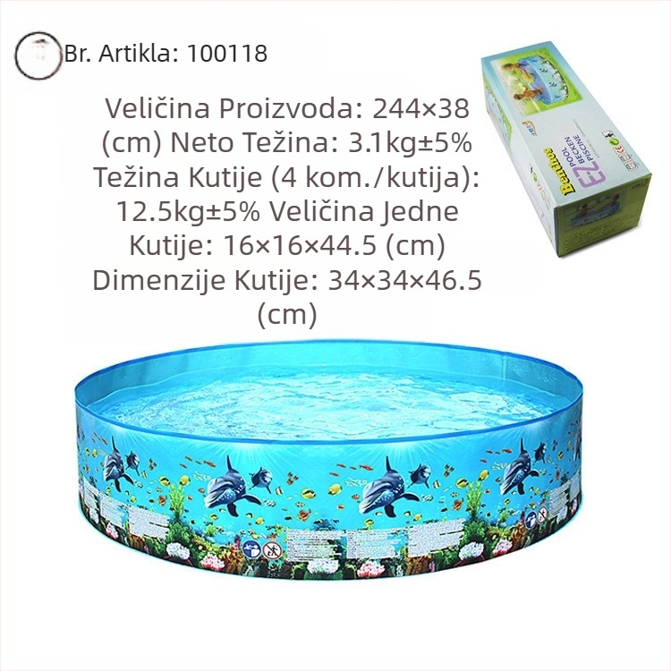Veliki vanjski napuhani bazen, kućni okrugli bazen, dječji unutarnji sklopivi bazen, generacija kose