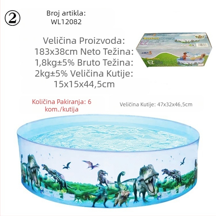 Veliki vanjski napuhani bazen, kućni okrugli bazen, dječji unutarnji sklopivi bazen, generacija kose