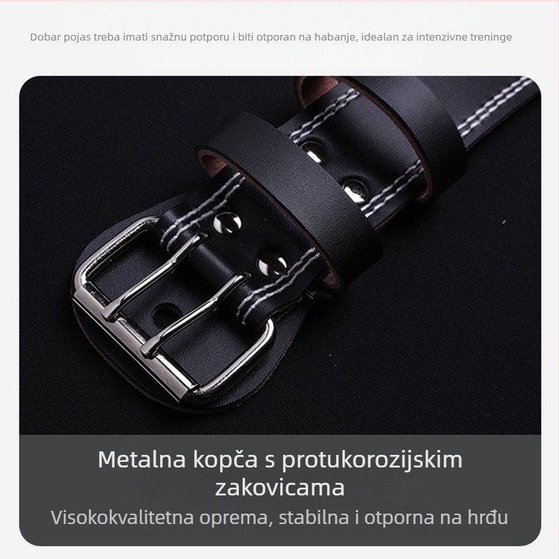 Dizanje utega pojas od kravlje kože za fitness čučanj fitness sportska podrška za struk muškarci i žene profesionalna oprema za trening Sport dizanje utega teško povlačenje