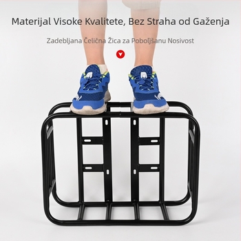 Košara za bicikle, stražnji prostor, plava prečka za odlaganje hrane i voća, metalni kavez za kućne ljubimce