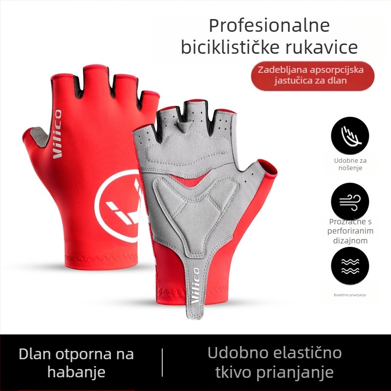 Proljetne i ljetne planinarske i biciklističke rukavice s pola prsta koje apsorbiraju udarce, neklizajuće, otporne na habanje, elastične, prozračne biciklističke rukavice, spremne za prodaju