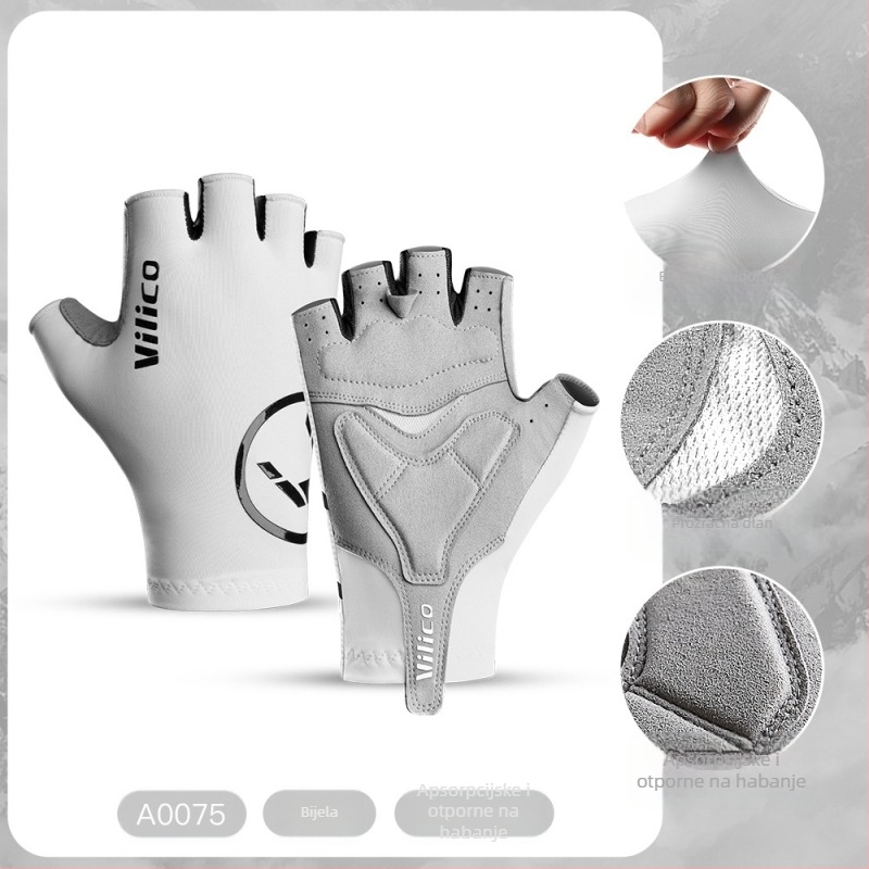 Proljetne i ljetne planinarske i biciklističke rukavice s pola prsta koje apsorbiraju udarce, neklizajuće, otporne na habanje, elastične, prozračne biciklističke rukavice, spremne za prodaju