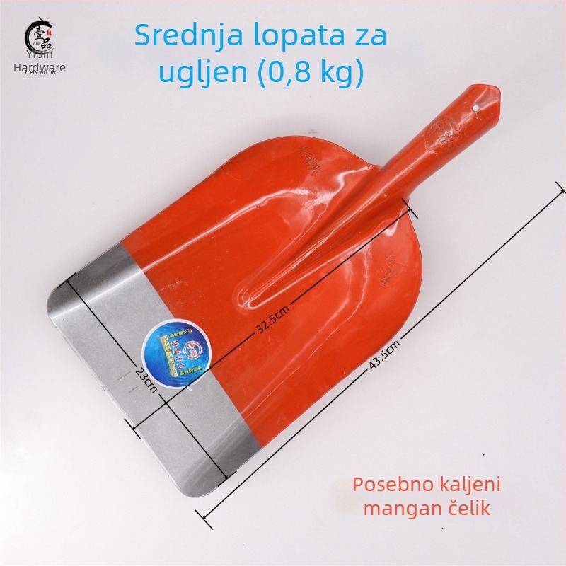 Poljoprivredna lopata od cijelog čelika, velika lopata od manganskog čelika, kvadratna lopata, šiljasta lopata, strana lopata, gradilište, most, vanjska šiljasta lopata za ugljen, vrtna lopata