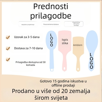 Vruća prodaja šuplji rebrasti češalj ovalni masažni češalj macaron boja komaraca češalj s logotipom zavojnice plastični češalj veleprodaja