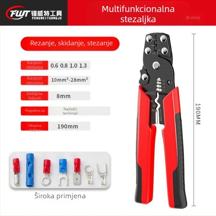 Feng Witt višenamjenska kliješta, kliješta za žicu, škripac od jednog do pet, skidač izolacije, električar, rezač žice, stezaljka za žicu