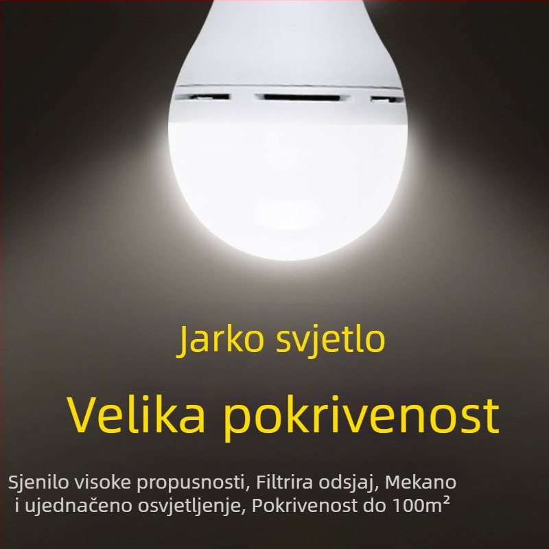 Solarna žarulja za punjenje, noćno svjetlo na tržnici, mobilno LED svjetlo, kampiranje, nestanak struje, vanjska rasvjeta za hitne slučajeve