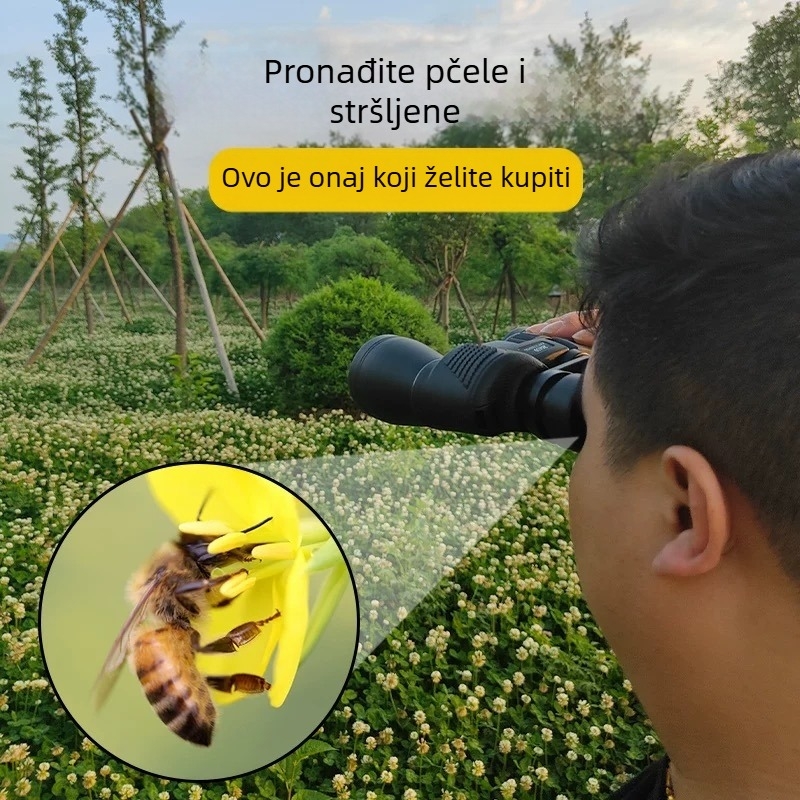 60X60 Golden Eagle binokularni teleskop, visokosnažni HD teleskop s noćnim vidom i koordinatnim rasponom svjetlosti