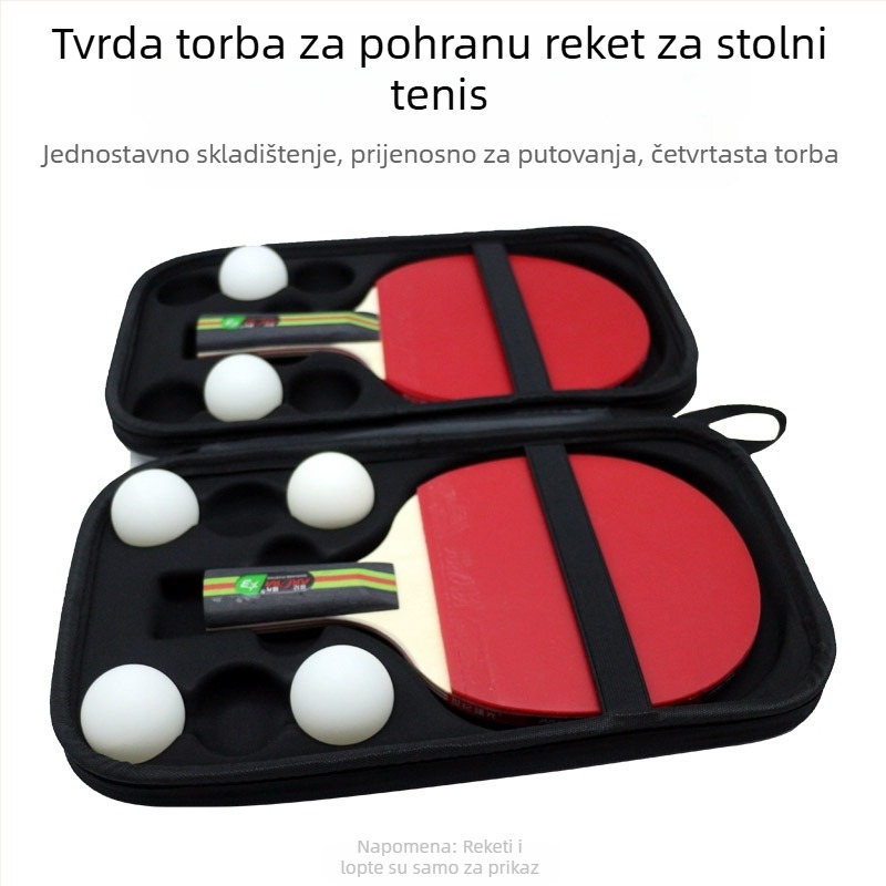 Prekogranična, vruća prodavana torba za rekete za stolni tenis, sportska, prijenosna, tvrda, otporna na pad, 2 EVA torba za pohranu, novi proizvod